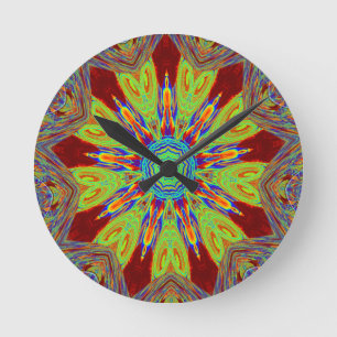 Afrikaans-Aziatisch Europees etnisch patroon Ronde Klok