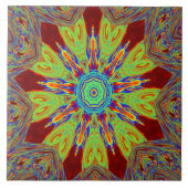 Afrikaans-Aziatisch Europees etnisch patroon Tegeltje (Voorkant)