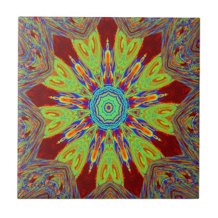 Afrikaans-Aziatisch Europees etnisch patroon Tegeltje