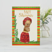 Afrikaans Baby shower met kleine prinsen Kaart (Staand voorkant)