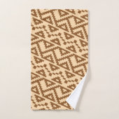 Afrikaans beige bruin minimaal patroon bad handdoek (Handdoek)