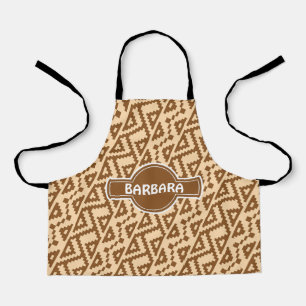 Afrikaans beige bruin minimaal patroon schort