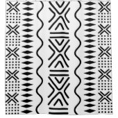 Afrikaans Bogolan douchegordijn ontwerp (Voorkant)