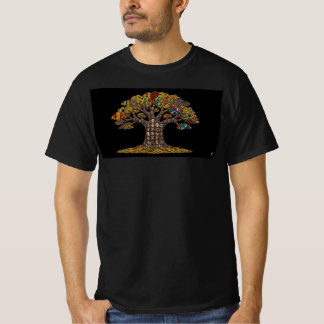 Afrikaans Boomontwerp in Zwart T-shirt
