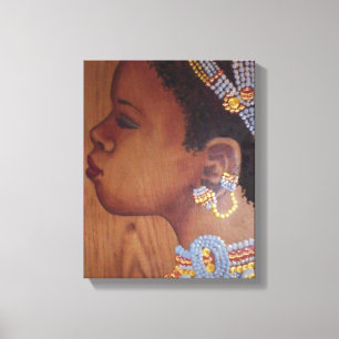 Afrikaans Bride Wrapped Canvas Afdruk
