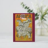  Afrikaans Briefkaart voor Zebra (Staand voorkant)