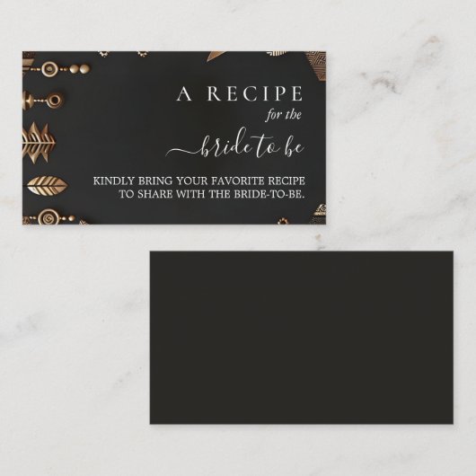 Afrikaans Bruin Traditioneel Nigeria Bruidsfeest Informatiekaartje (Voorkant / Achterkant)