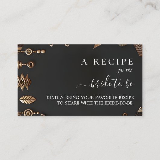 Afrikaans Bruin Traditioneel Nigeria Bruidsfeest Informatiekaartje (Voorkant)