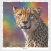 Afrikaans Cheetah Portret Sticker (Vel)
