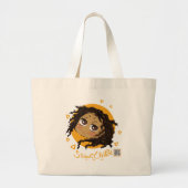 Afrikaans chibi meisje grote tote bag (Voorkant)