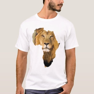 afrikaans continent-afrikaans leeuwendier t-shirt