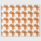 Afrikaans continent cadeaupapier (Vlak)