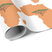 Afrikaans continent cadeaupapier (Rol Hoek)