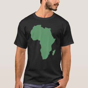 Afrikaans continent en Afrikaanse kaart met kledin T-shirt
