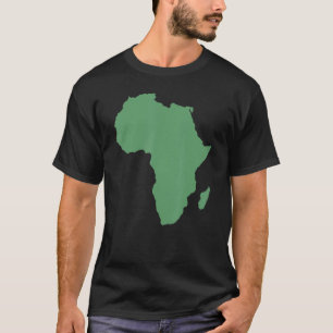 Afrikaans continent en Afrikaanse kaart met kledin T-shirt