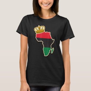 Afrikaans continent Koning Koning Koninklijke Kroo T-shirt