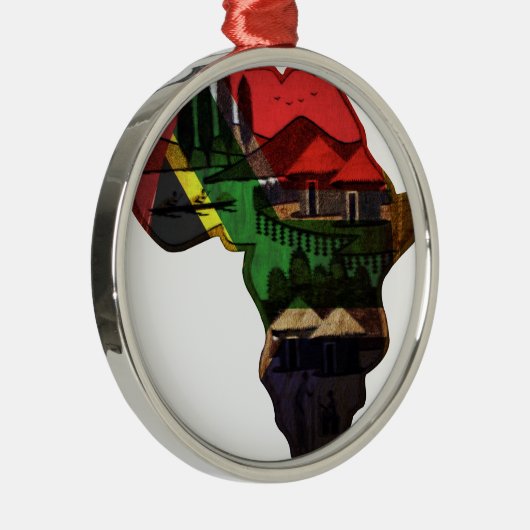 Afrikaans continent metalen ornament (Rechts)