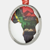 Afrikaans continent metalen ornament (Links)