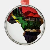 Afrikaans continent metalen ornament (Voorkant)