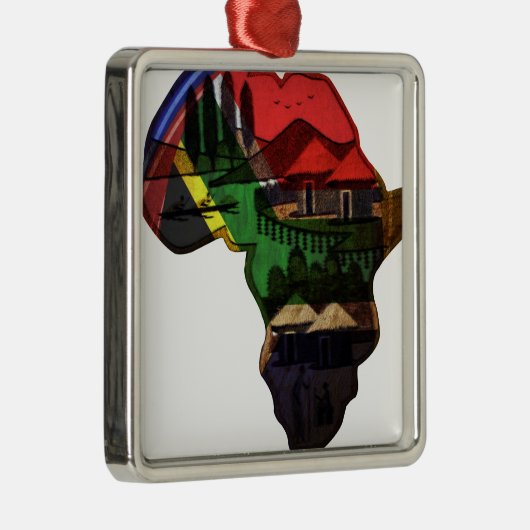 Afrikaans continent metalen ornament (Rechts)