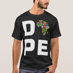 Afrikaans continent - Nieuwe Afrikaanse Zwarte Ges T-shirt