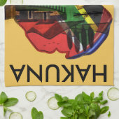 Afrikaans continent past product aan theedoek (Gevouwen)