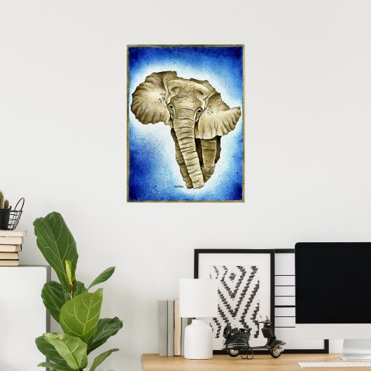 Afrikaans continent poster (Thuiskantoor)