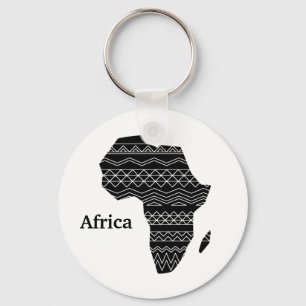 Afrikaans continentaal zwart-wit design sleutelhanger