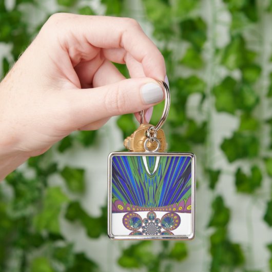 Afrikaans decoratief patroon moderne ontwerpkleure sleutelhanger (Hand)