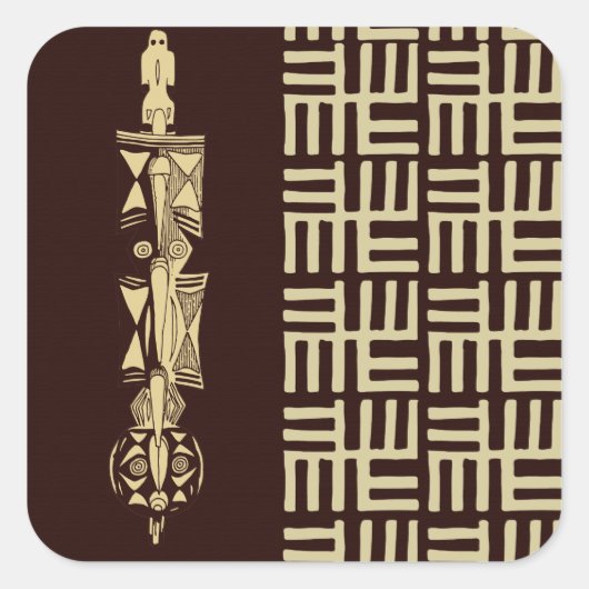 Afrikaans design #1 @ Stylnic Vierkante Sticker (Voorkant)