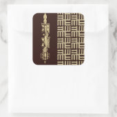Afrikaans design #1 @ Stylnic Vierkante Sticker (Tas)