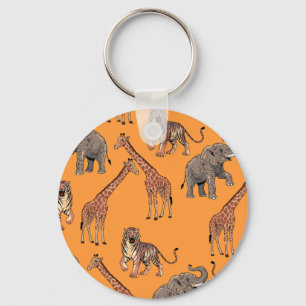 Afrikaans Dierenpatroon Sleutelhanger