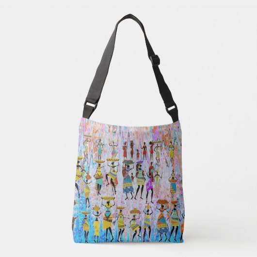 Afrikaans dorp crossbody tas (Voorkant)