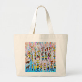 Afrikaans dorp grote tote bag