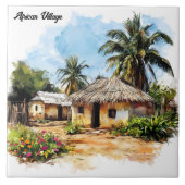 Afrikaans dorp tegeltje (Voorkant)