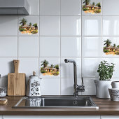 Afrikaans dorp tegeltje