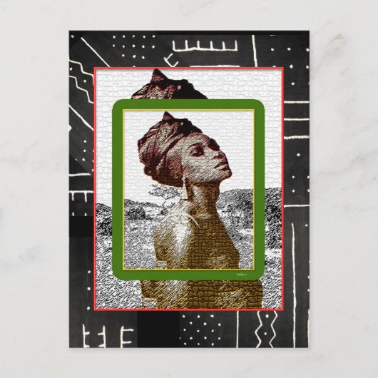 Afrikaans dorp van de liefde briefkaart (Voorkant)