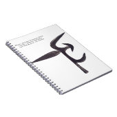 Afrikaans draaiend mes design notitieboek (Rechterzijde)