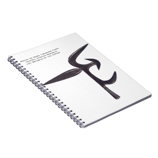 Afrikaans draaiend mes design notitieboek (Rechterzijde)