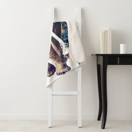 Afrikaans ellefant design | Wilddieren Sherpa Deken (In situ)