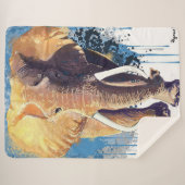 Afrikaans ellefant design | Wilddieren Sherpa Deken (Voorkant (horizontaal))