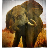 Afrikaans ellephant-schoengordijn douchegordijn (Voorkant)