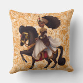 Afrikaans Equestrian Princess Katoenen Worpkussen Kussen (Achterkant)