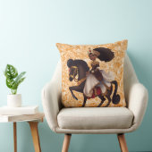 Afrikaans Equestrian Prinses Katoenen Worp Kussen (Stoel)