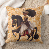 Afrikaans Equestrian Prinses Katoenen Worp Kussen (Deken)