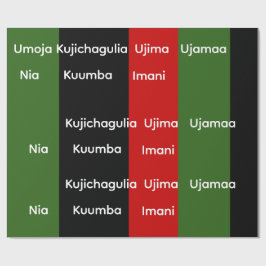Afrikaans Erfgoed Kwanzaa Nguzo Saba Principes Cadeaupapier