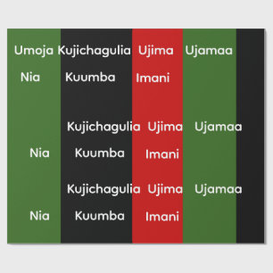 Afrikaans Erfgoed Kwanzaa Nguzo Saba Principes  Cadeaupapier