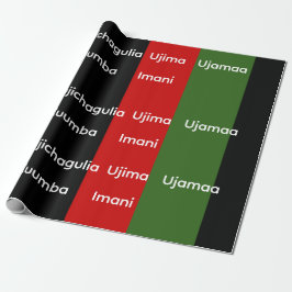 Afrikaans Erfgoed Kwanzaa Nguzo Saba Principes Cadeaupapier
