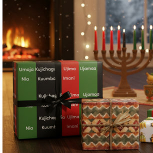 Afrikaans Erfgoed Kwanzaa Nguzo Saba Principes Cadeaupapier