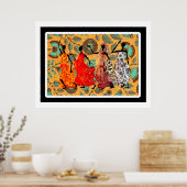 Afrikaans Erfgoed Modern Design • Kwanzaa-viering Poster (Keuken)
